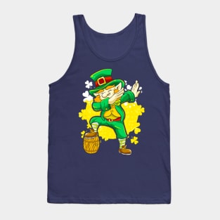 Irish Leprechaun Dabbing On Beer Keg St Patrick's Day Tank Top